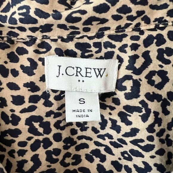 J. Crew Leopard Print Button Down Blouse - Picture 4 of 6